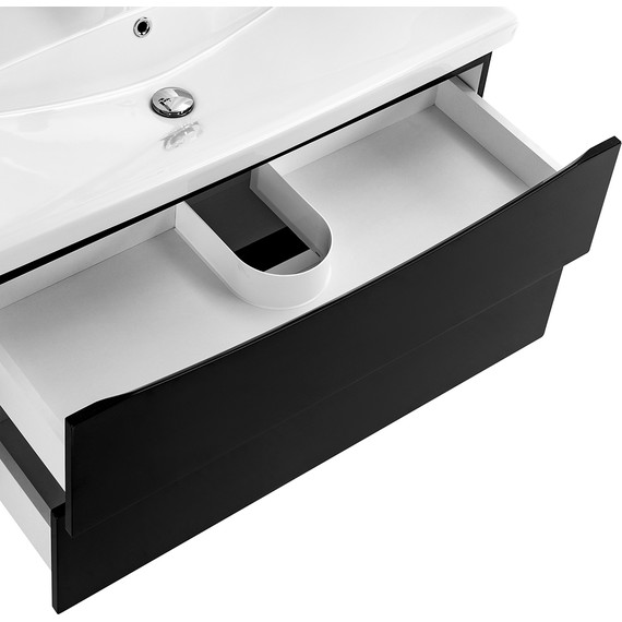 Тумба подвесная с раковиной BelBagno MARINO-CER-1000-2C-SO-NL-P 100 см, Nero Lucido фото 7
