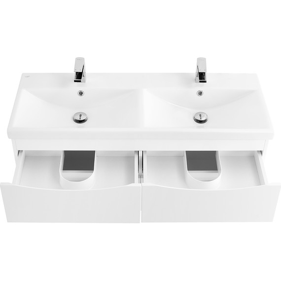 Тумба подвесная с раковиной BelBagno MARINO-CER-1200-4C-SO-2-BL-P 120 см, Bianco Lucido фото 4