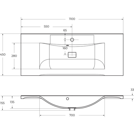 Тумба подвесная с раковиной BelBagno MARINO-1100-2C-SO-NL-P 110 см, Nero Lucido фото 11