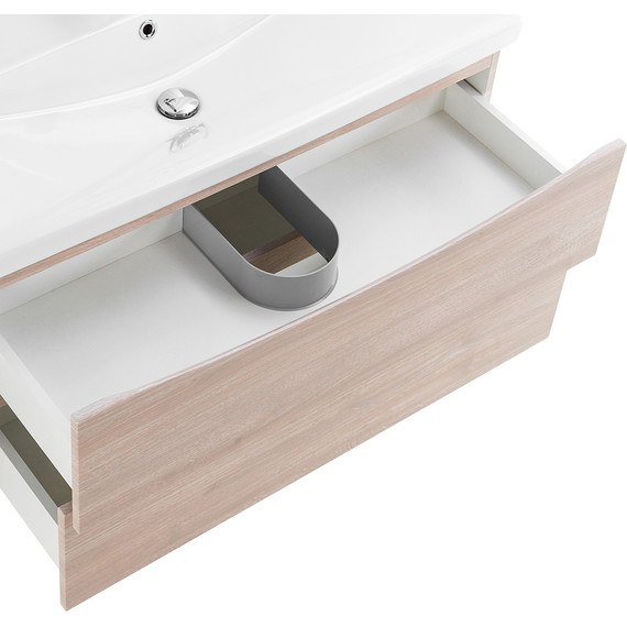 Тумба подвесная с раковиной BelBagno MARINO-CER-1000-2C-SO-RG-P 100 см, Rovere Grigio - 7 Тумба подвесная с раковиной BelBagno MARINO-CER-1000-2C-SO-RG-P 100 см, Rovere Grigio фото 7