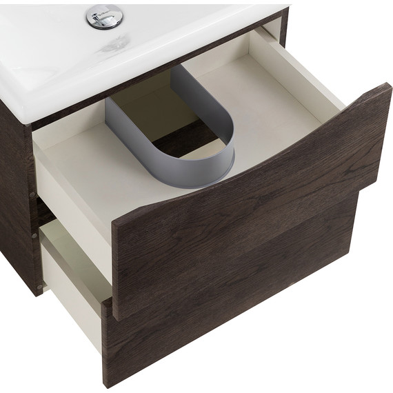 Тумба подвесная с раковиной BelBagno MARINO-CER-600-2C-SO-RNG-P 60 см, Rovere Nature Grigio фото 7