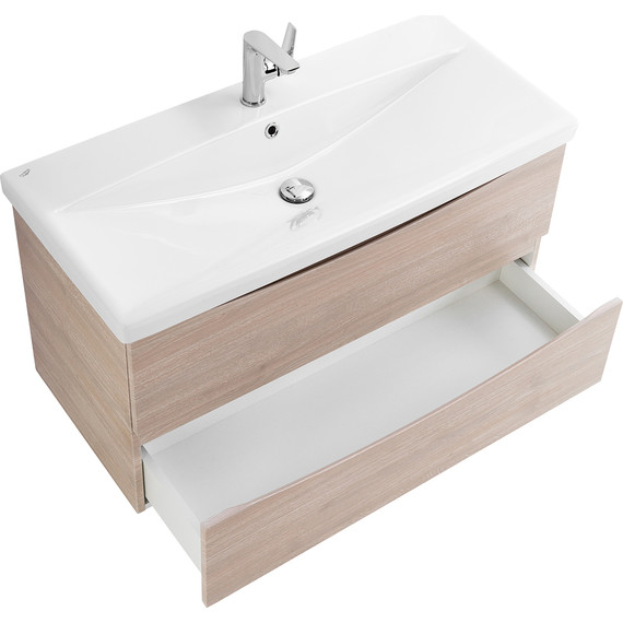 Тумба подвесная с раковиной BelBagno MARINO-CER-1000-2C-SO-RG-P 100 см, Rovere Grigio - 3 Тумба подвесная с раковиной BelBagno MARINO-CER-1000-2C-SO-RG-P 100 см, Rovere Grigio фото 3