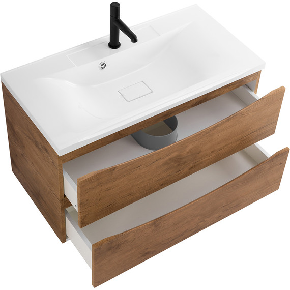 Тумба подвесная с раковиной BelBagno MARINO-800-2C-SO-RN-P 80 см, Rovere Nature (раковина BB800/450-LV-MR-PR) - 5 Тумба подвесная с раковиной BelBagno MARINO-800-2C-SO-RN-P 80 см, Rovere Nature (раковина BB800/450-LV-MR-PR) фото 5