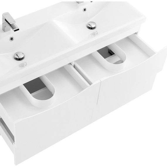 Тумба подвесная с раковиной BelBagno MARINO-CER-1200-4C-SO-2-BL-P 120 см, Bianco Lucido фото 7