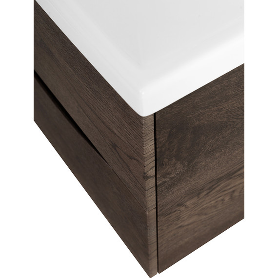 Тумба подвесная с раковиной BelBagno MARINO-CER-600-2C-SO-RNG-P 60 см, Rovere Nature Grigio фото 8