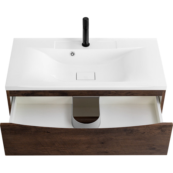 Тумба подвесная с раковиной BelBagno MARINO-800-2C-SO-RW-P 80 см, Rovere Moro (раковина BB800/450-LV-MR-PR) фото 7