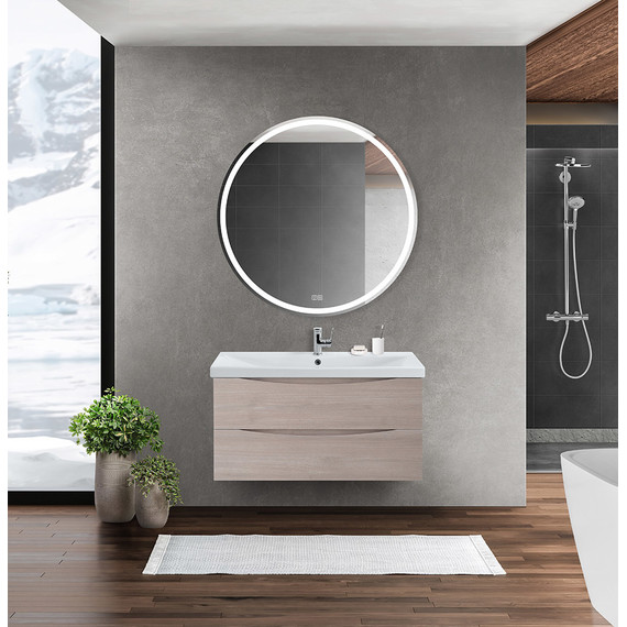 Тумба подвесная с раковиной BelBagno MARINO-CER-1000-2C-SO-RG-P 100 см, Rovere Grigio - 10 Тумба подвесная с раковиной BelBagno MARINO-CER-1000-2C-SO-RG-P 100 см, Rovere Grigio фото 10