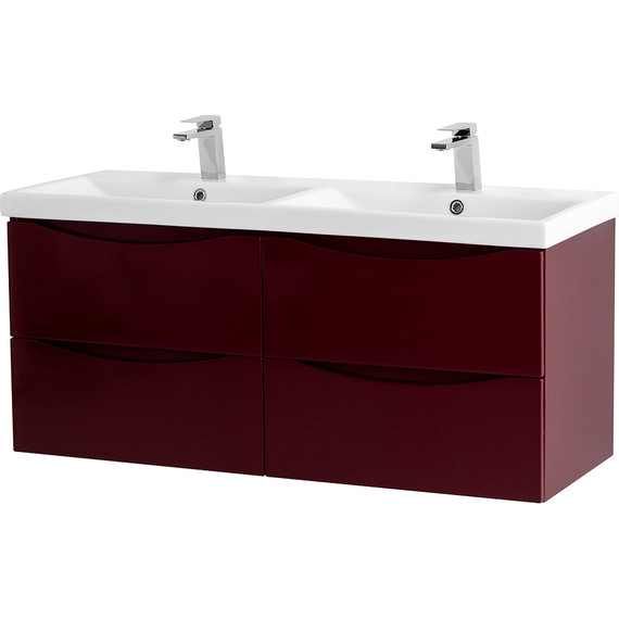 Тумба подвесная с раковиной BelBagno MARINO-CER-1200-4C-SO-2-BRDL-P 120 см, Bordo Lucido - 2 Тумба подвесная с раковиной BelBagno MARINO-CER-1200-4C-SO-2-BRDL-P 120 см, Bordo Lucido фото 2