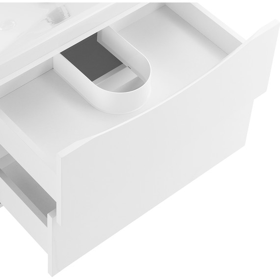 Тумба подвесная с раковиной BelBagno MARINO-CER-600-2C-SO-BL-P 60 см, Bianco Lucido фото 5