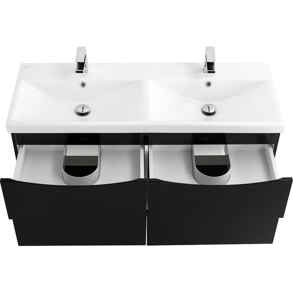 Тумба подвесная с раковиной BelBagno MARINO-CER-1200-4C-SO-2-NL-P 120 см, Nero Lucido - 4 Тумба подвесная с раковиной BelBagno MARINO-CER-1200-4C-SO-2-NL-P 120 см, Nero Lucido фото 4