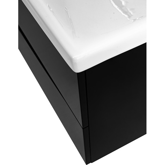 Тумба подвесная с раковиной BelBagno MARINO-CER-1000-2C-SO-NL-P 100 см, Nero Lucido фото 9