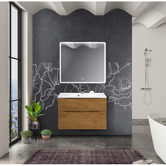 Тумба подвесная с раковиной BelBagno MARINO-H60-800-2C-SO-RN-P 80 см, Rovere Nature (раковина BB800/450-LV-MR-PR) - 6 Тумба подвесная с раковиной BelBagno MARINO-H60-800-2C-SO-RN-P 80 см, Rovere Nature (раковина BB800/450-LV-MR-PR) фото 6