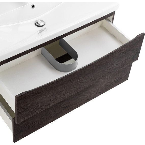 Тумба подвесная с раковиной BelBagno MARINO-CER-800-2C-SO-RNG-P 80 см, Rovere Nature Grigio фото 6