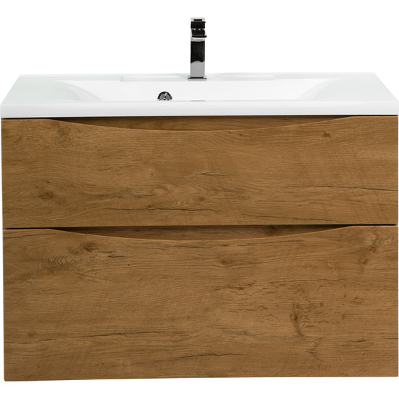 Тумба подвесная с раковиной BelBagno MARINO-H60-800-2C-SO-RN-P 80 см, Rovere Nature (раковина BB800/450-LV-MR-PR) фото 
