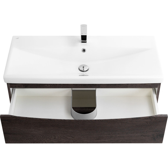 Тумба подвесная с раковиной BelBagno MARINO-CER-800-2C-SO-RNG-P 80 см, Rovere Nature Grigio фото 4