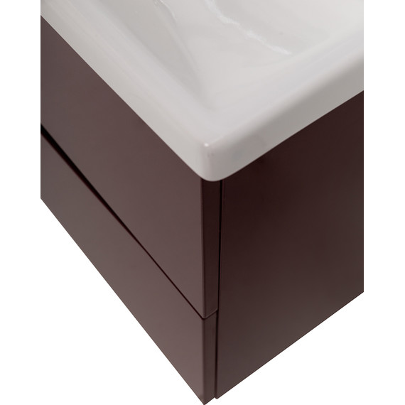 Тумба подвесная с раковиной BelBagno MARINO-CER-1000-2C-SO-BRDL-P 100 см, Bordo Lucido фото 9