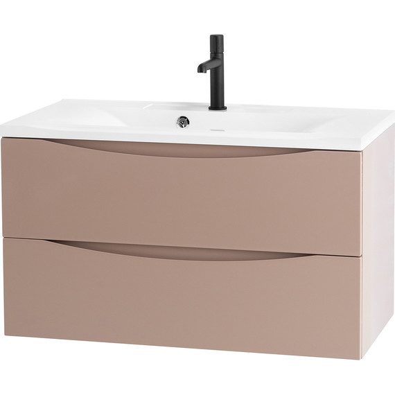 Тумба подвесная с раковиной BelBagno MARINO-800-2C-SO-CL-P 80 см, Capucino Lucido (раковина BB800/450-LV-MR-PR) фото 