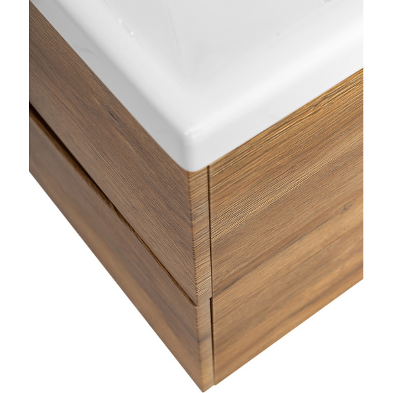 Тумба подвесная с раковиной BelBagno MARINO-CER-700-2C-SO-RR-P 70 см, Rovere Rustico фото 9