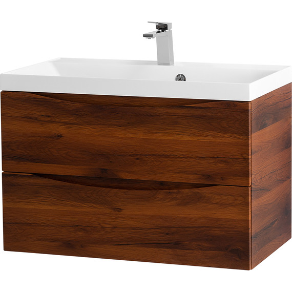 Тумба подвесная с раковиной BelBagno MARINO-800-2C-SO-RC-P 80 см, Rovere Cillegio (раковина BB800/450-LV-MR-AST) фото 2