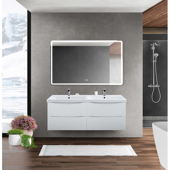 Тумба подвесная с раковиной BelBagno MARINO-CER-1200-4C-SO-2-BL-P 120 см, Bianco Lucido фото 10