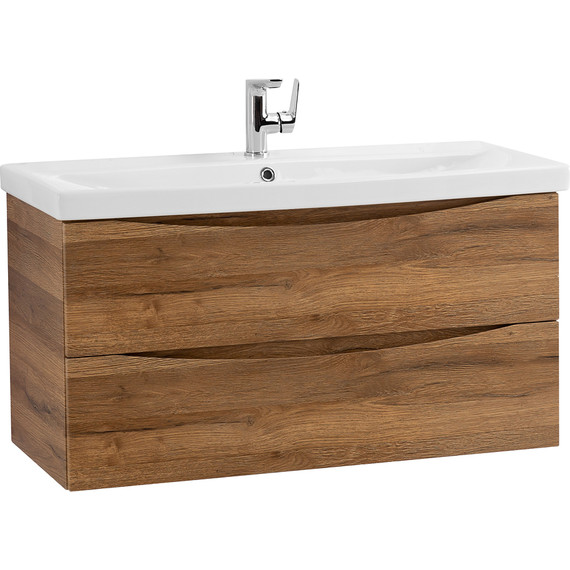 Тумба подвесная с раковиной BelBagno MARINO-CER-800-2C-SO-RR-P 80 см, Rovere Rustico фото 2