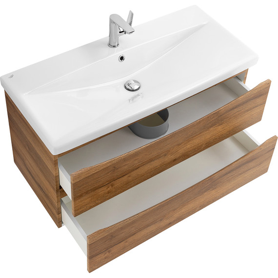 Тумба подвесная с раковиной BelBagno MARINO-CER-800-2C-SO-RR-P 80 см, Rovere Rustico фото 6