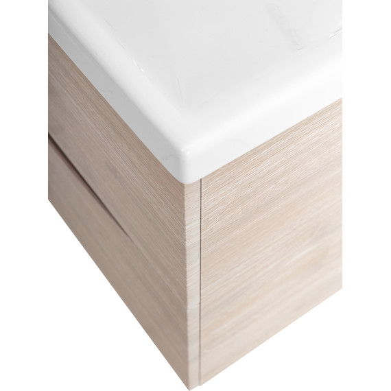 Тумба подвесная с раковиной BelBagno MARINO-CER-600-2C-SO-RG-P 60 см, Rovere Grigio фото 9