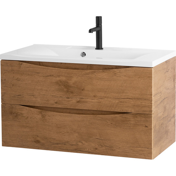 Тумба подвесная с раковиной BelBagno MARINO-800-2C-SO-RN-P 80 см, Rovere Nature (раковина BB800/450-LV-MR-PR) фото 
