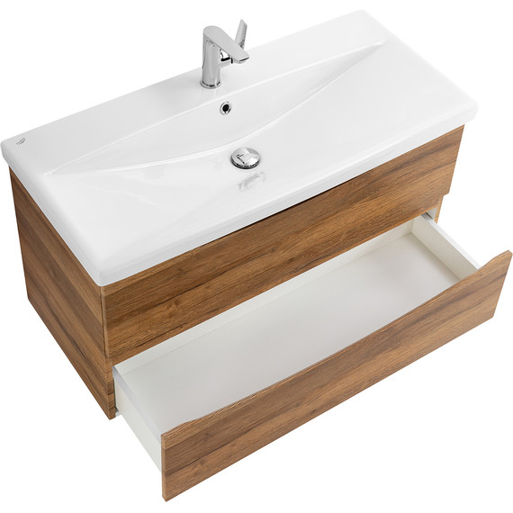 Тумба подвесная с раковиной BelBagno MARINO-CER-800-2C-SO-RR-P 80 см, Rovere Rustico фото 3