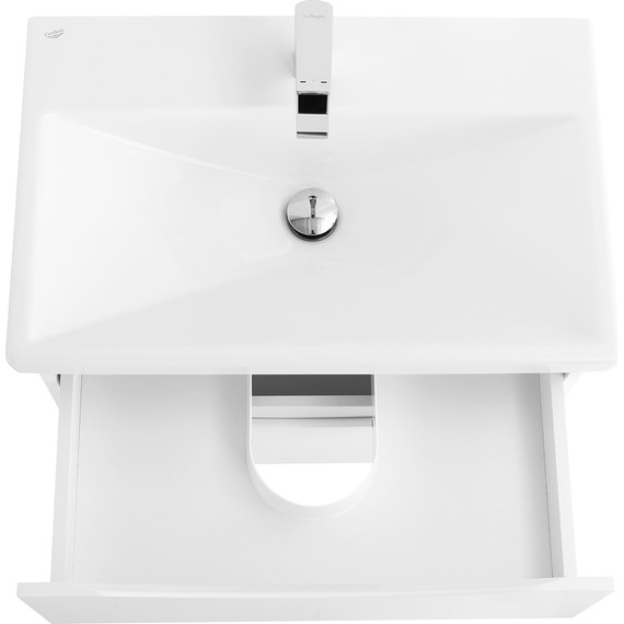 Тумба подвесная с раковиной BelBagno MARINO-CER-600-2C-SO-BL-P 60 см, Bianco Lucido фото 6