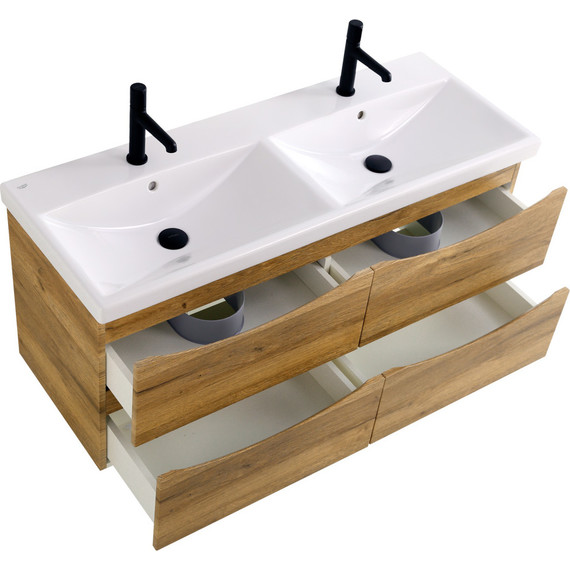 Тумба подвесная с раковиной BelBagno MARINO-CER-1200-4C-SO-2-RR-P 120 см, Rovere Rustico - 5 Тумба подвесная с раковиной BelBagno MARINO-CER-1200-4C-SO-2-RR-P 120 см, Rovere Rustico фото 5