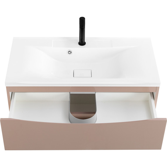 Тумба подвесная с раковиной BelBagno MARINO-800-2C-SO-CL-P 80 см, Capucino Lucido (раковина BB800/450-LV-MR-PR) фото 7