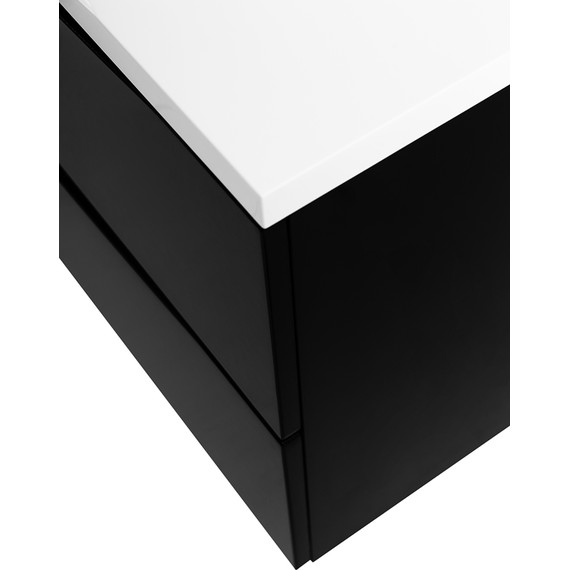 Тумба подвесная с раковиной BelBagno MARINO-1100-2C-SO-NL-P 110 см, Nero Lucido фото 8