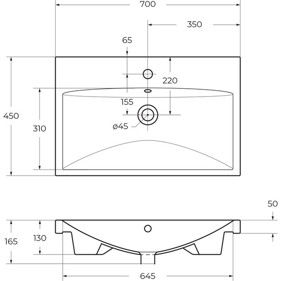 Тумба подвесная с раковиной BelBagno MARINO-CER-700-2C-SO-RR-P 70 см, Rovere Rustico фото 12