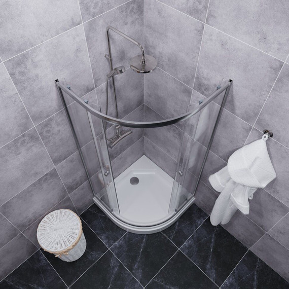 Душевое ограждение Triton Альфа 80x80 см, хром/прозрачное фото 7