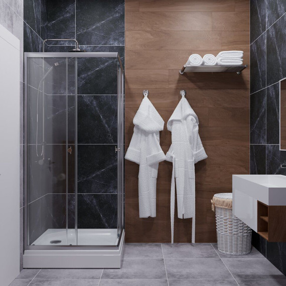 Душевое ограждение Triton Вента 80x80 см (с поддоном) хром/прозрачное фото 2