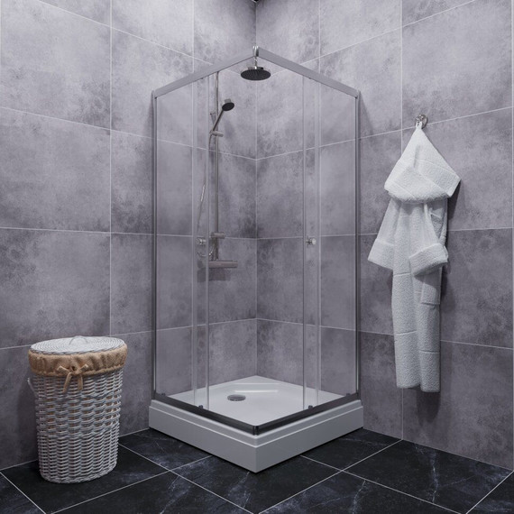 Душевое ограждение Triton Вента 80x80 см (с поддоном) хром/прозрачное фото 6