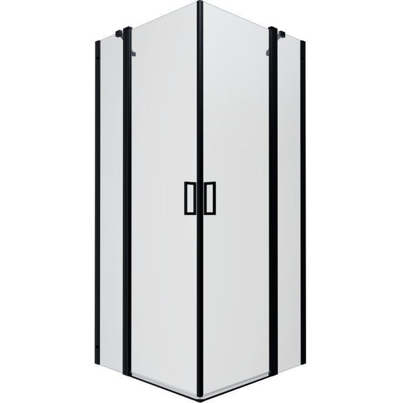 Душевое ограждение Triton Тау 90x90 см, чёрный/прозрачное фото 