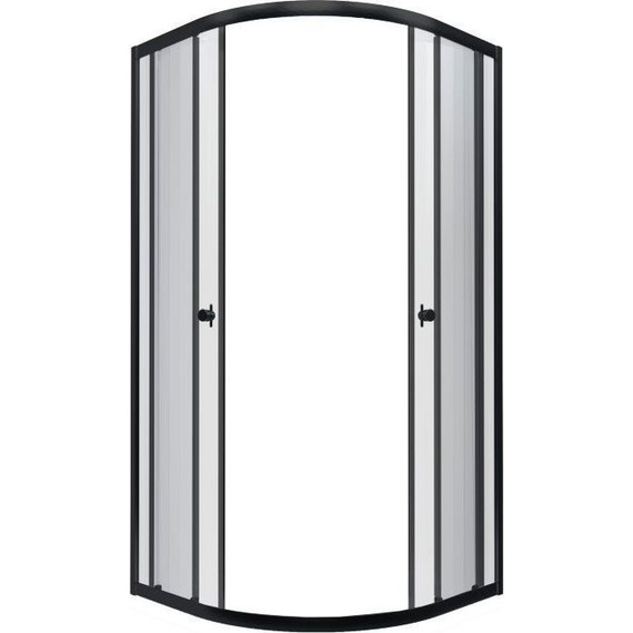 Душевое ограждение Triton Альфа 90x90 см, чёрный/прозрачное фото 