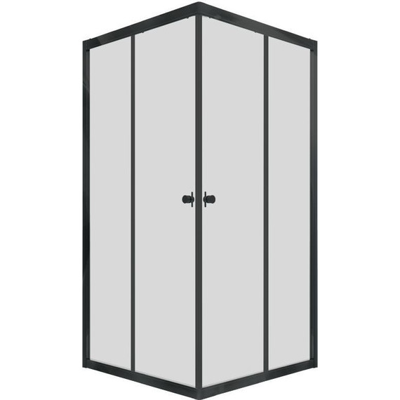 Душевое ограждение Triton Вента 80x80 см, чёрный/прозрачное фото 