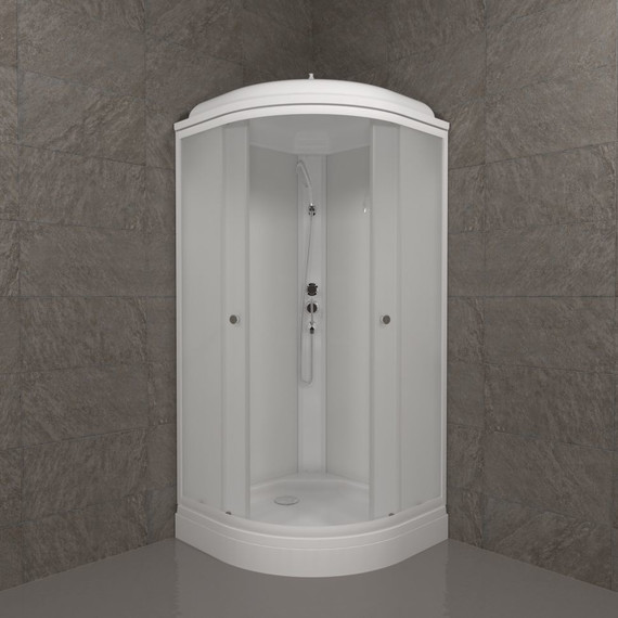 Душевая кабина Triton Вельвет А 90x90 см, белый/матовое фото 3