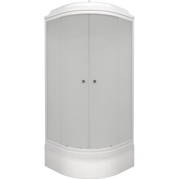 Душевая кабина Triton Вельвет В 90x90 см, белый/матовое фото 