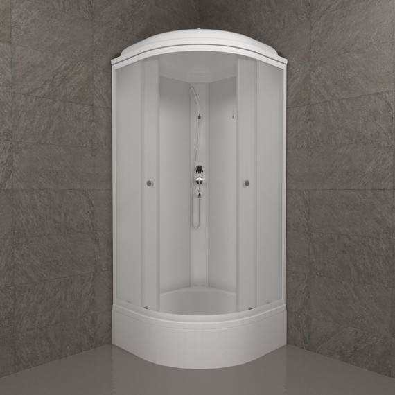 Душевая кабина Triton Вельвет В 90x90 см, белый/матовое - 3 Душевая кабина Triton Вельвет В 90x90 см, белый/матовое фото 3