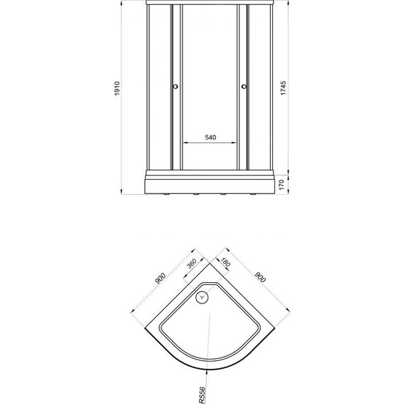Душевое ограждение Triton Вельвет А 90x90 см, хром/матовое фото 9