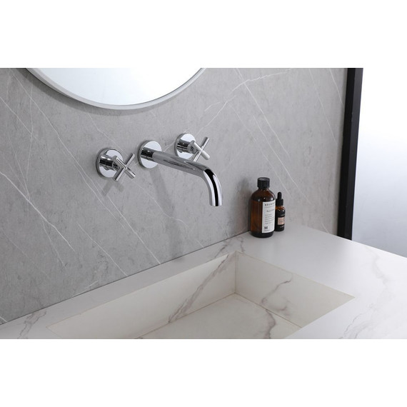 Смеситель для раковины настенный Abber Wasser Kreis AF81121 (со скрытой частью), Цвет производителя: хром фото 2