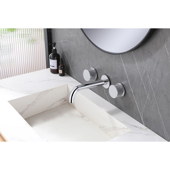 Смеситель для раковины настенный Abber Wasser Kreis AF81122 (со скрытой частью), Цвет производителя: хром фото 2