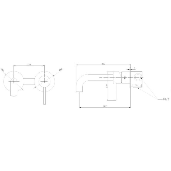 Смеситель для раковины настенный Abber Wasser Kreis AF8112 (со скрытой частью), Цвет производителя: хром фото 3