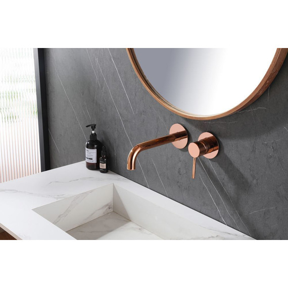 Смеситель для раковины настенный Abber Wasser Kreis AF8112RG (со скрытой частью) розовое золото, Цвет производителя: розовое золото фото 2