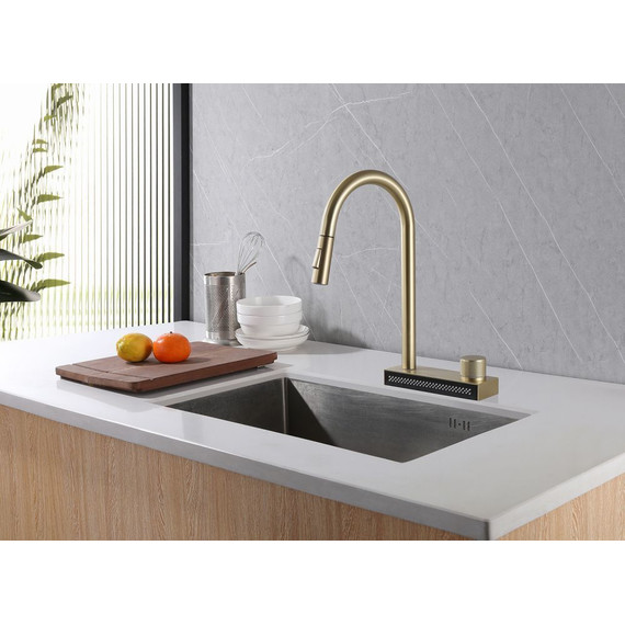 Смеситель для кухни Abber Wasser Kreis AF8114G, золото матовое, Цвет производителя: золото матовое - 2 Смеситель для кухни Abber Wasser Kreis AF8114G, золото матовое, Цвет производителя: золото матовое фото 2