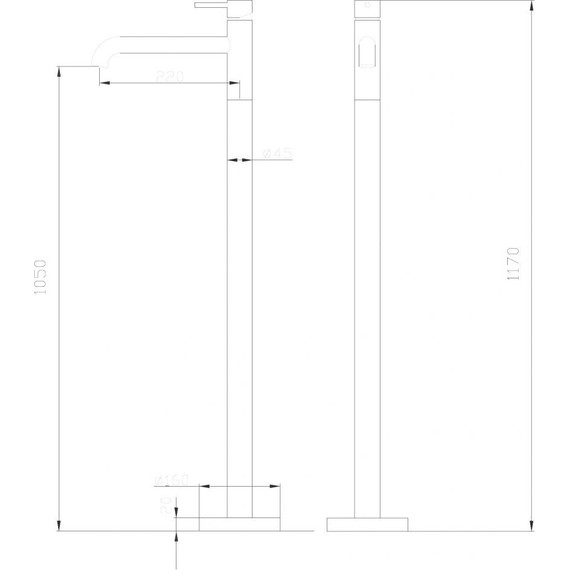Смеситель для раковины напольный Abber Wasser Kreis AF8140RG, розовое золото, Цвет производителя: розовое золото фото 3
